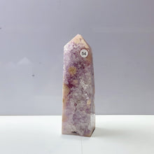 Load image into Gallery viewer, Pink Amethyst Agate Flower Tower Stone Druzy Quartz Room Decoration