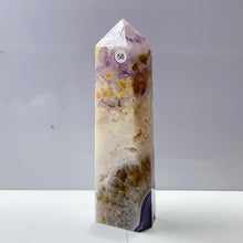 Load image into Gallery viewer, Pink Amethyst Agate Flower Tower Stone Druzy Quartz Room Decoration