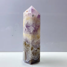 Load image into Gallery viewer, Pink Amethyst Agate Flower Tower Stone Druzy Quartz Room Decoration