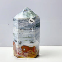 Load image into Gallery viewer, Ocean Jasper Tower Spiritual Reiki Healing Mineral Stone Home Decoration