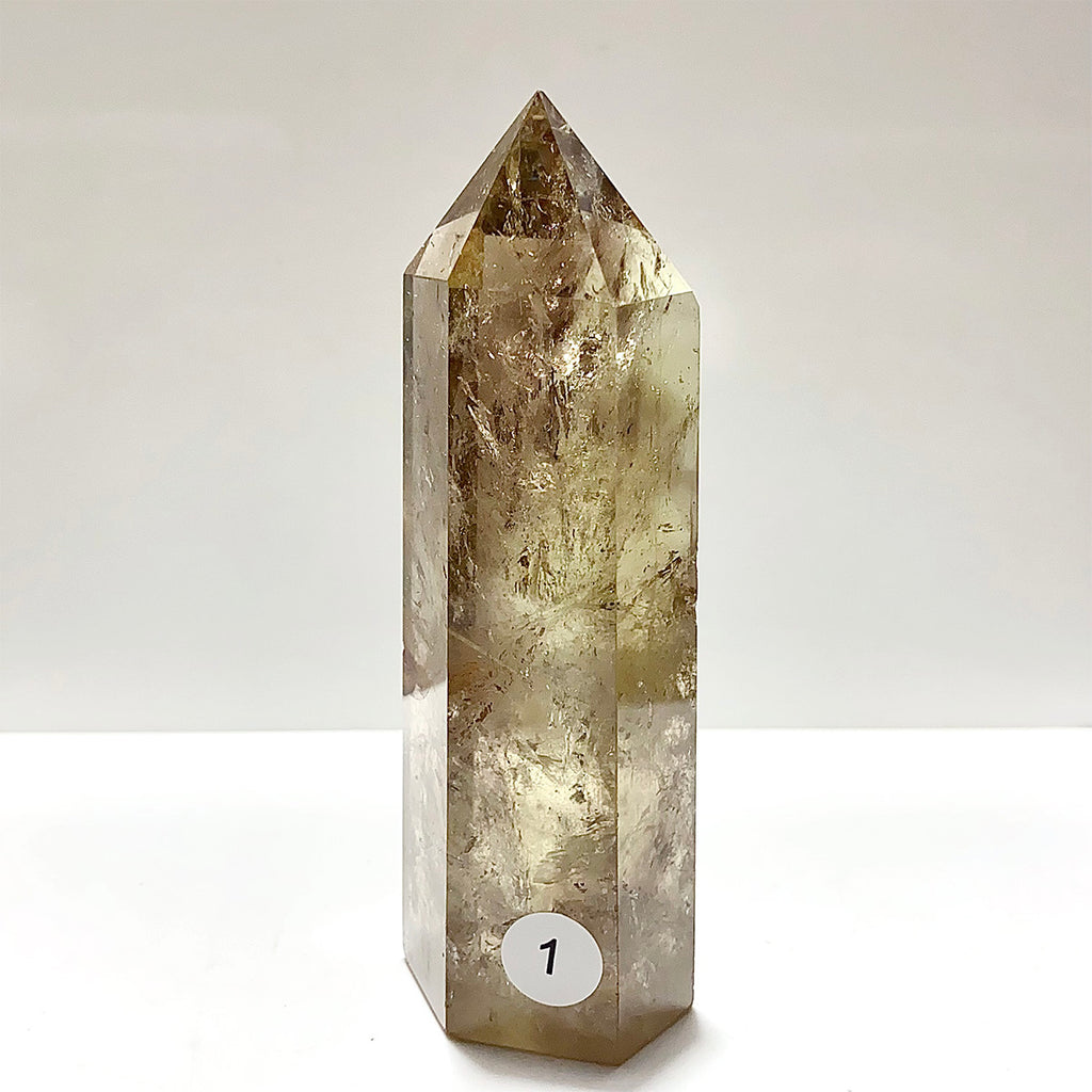 Natural Smokey Quartz Crystal Tower Point