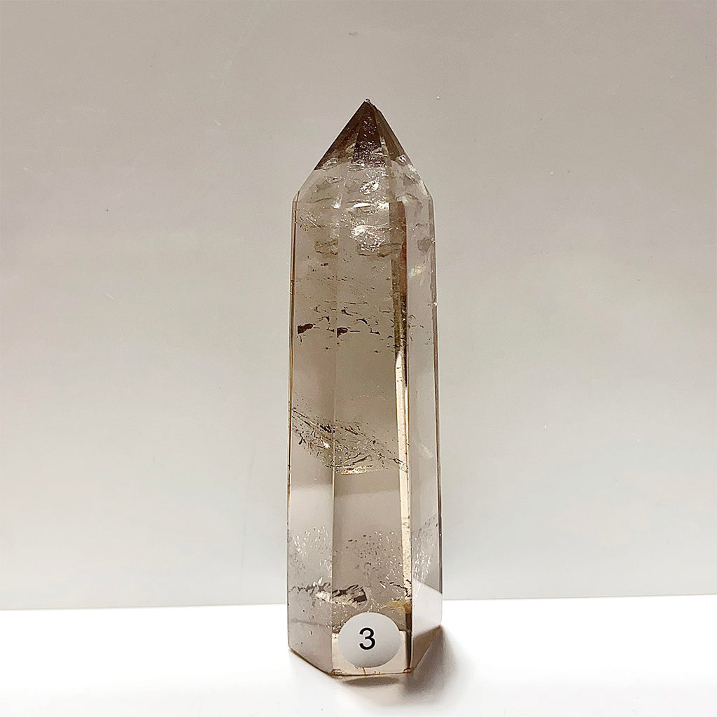 Natural Smokey Quartz Crystal Tower Point