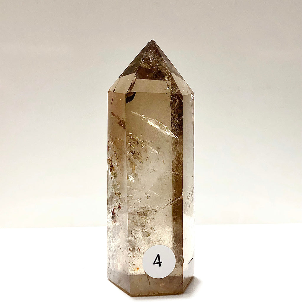 Natural Smokey Quartz Crystal Tower Point