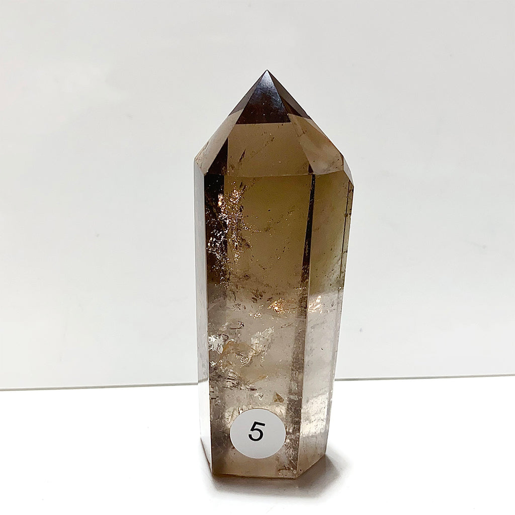 Natural Smokey Quartz Crystal Tower Point