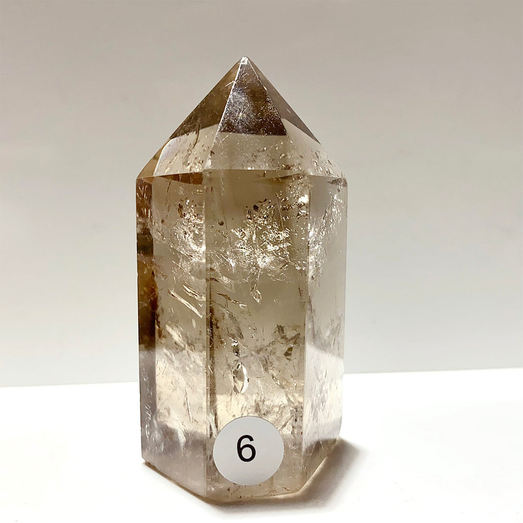 Natural Smokey Quartz Crystal Tower Point