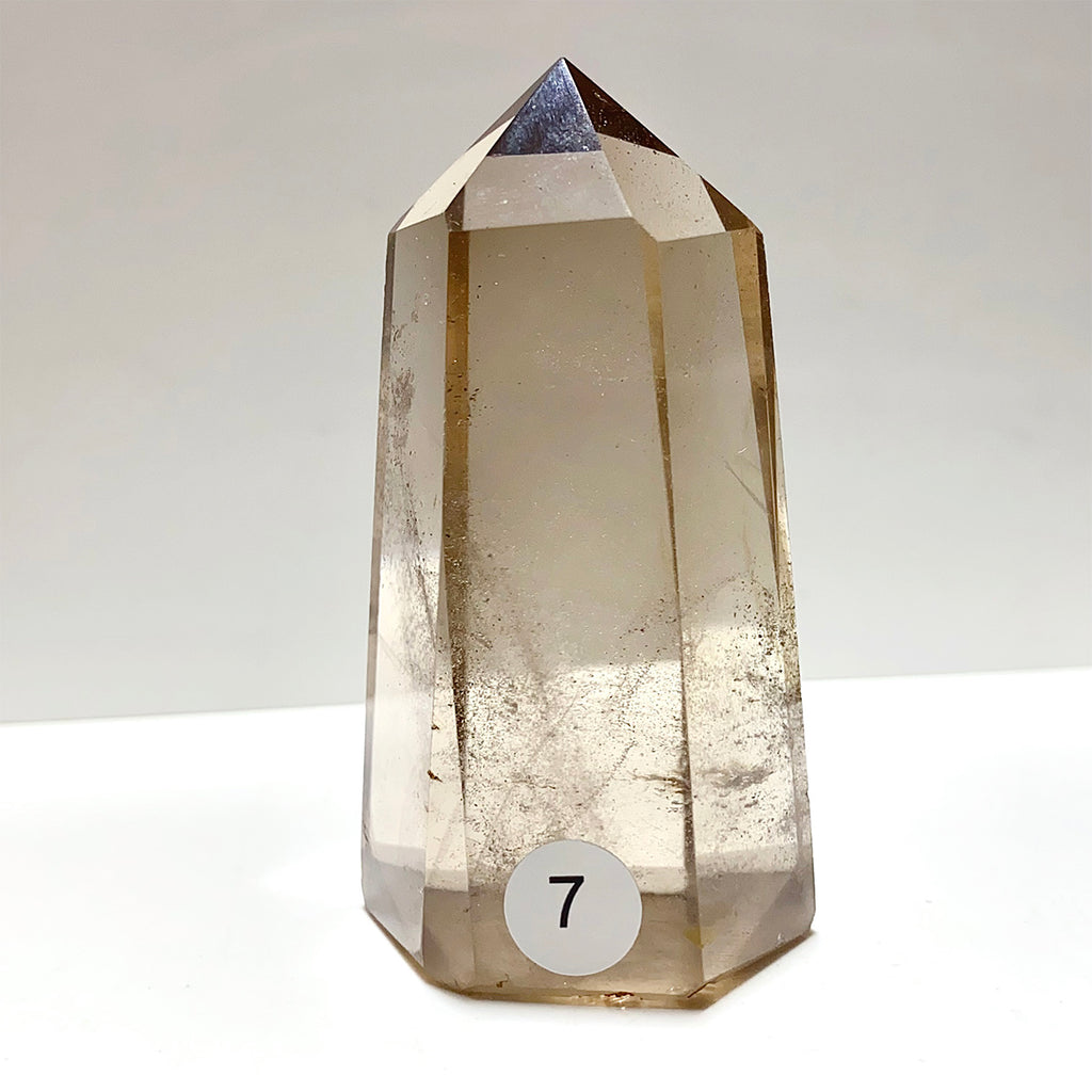 Natural Smokey Quartz Crystal Tower Point