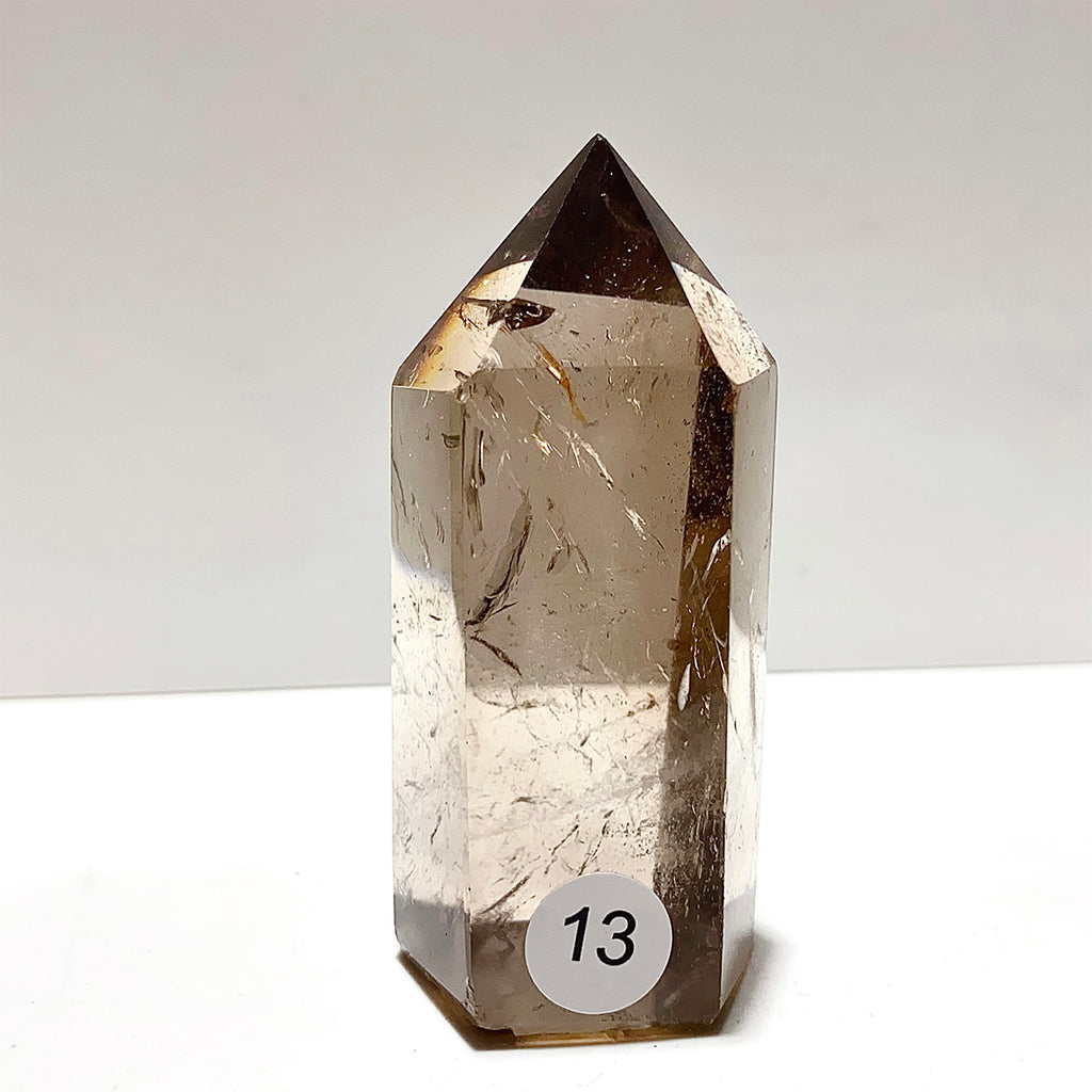 Natural Smokey Quartz Crystal Tower Point