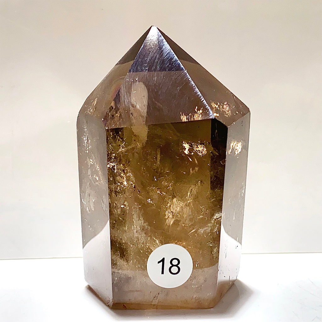 Natural Smokey Quartz Crystal Tower Point