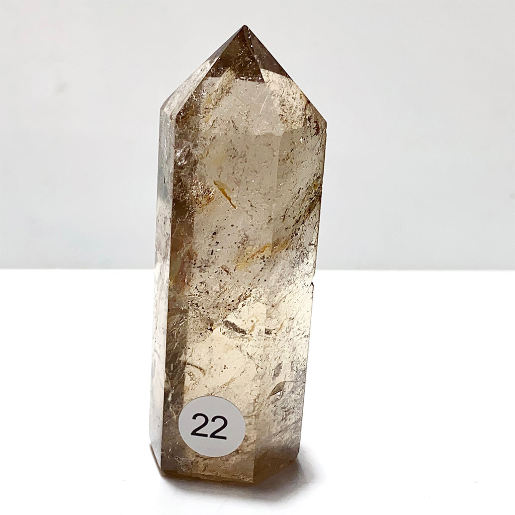 Natural Smokey Quartz Crystal Tower Point