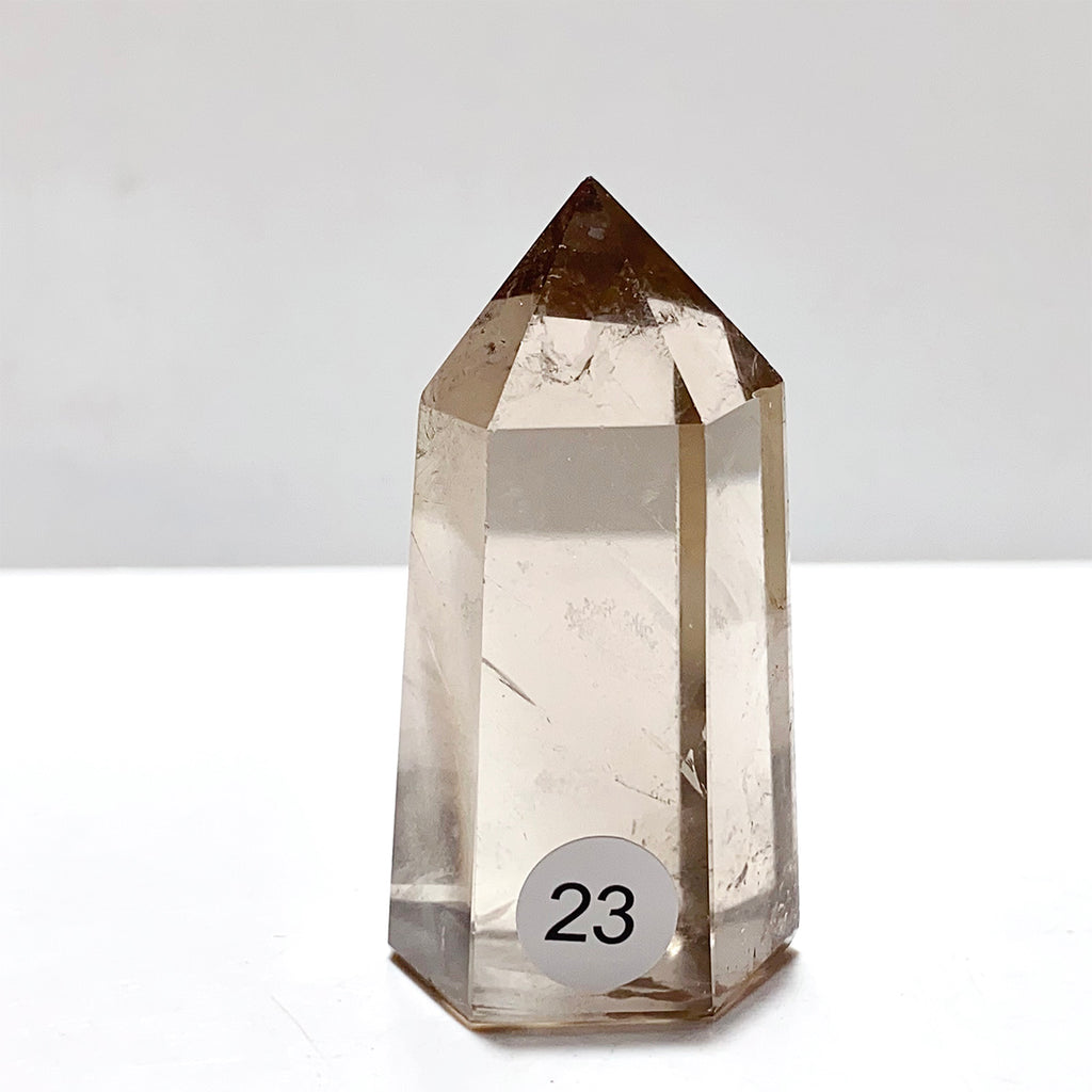 Natural Smokey Quartz Crystal Tower Point