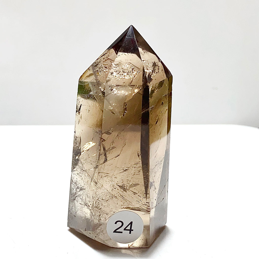 Natural Smokey Quartz Crystal Tower Point