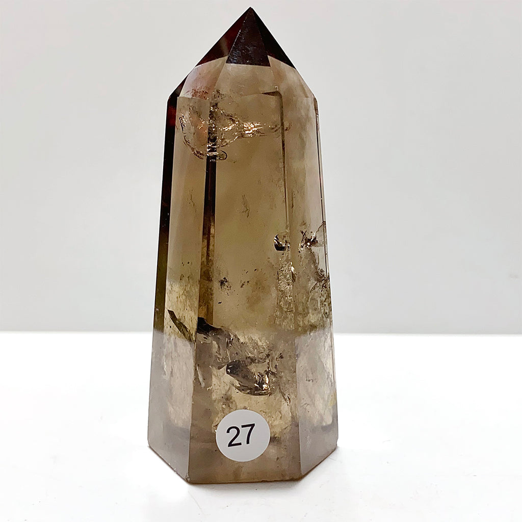 Natural Smokey Quartz Crystal Tower Point