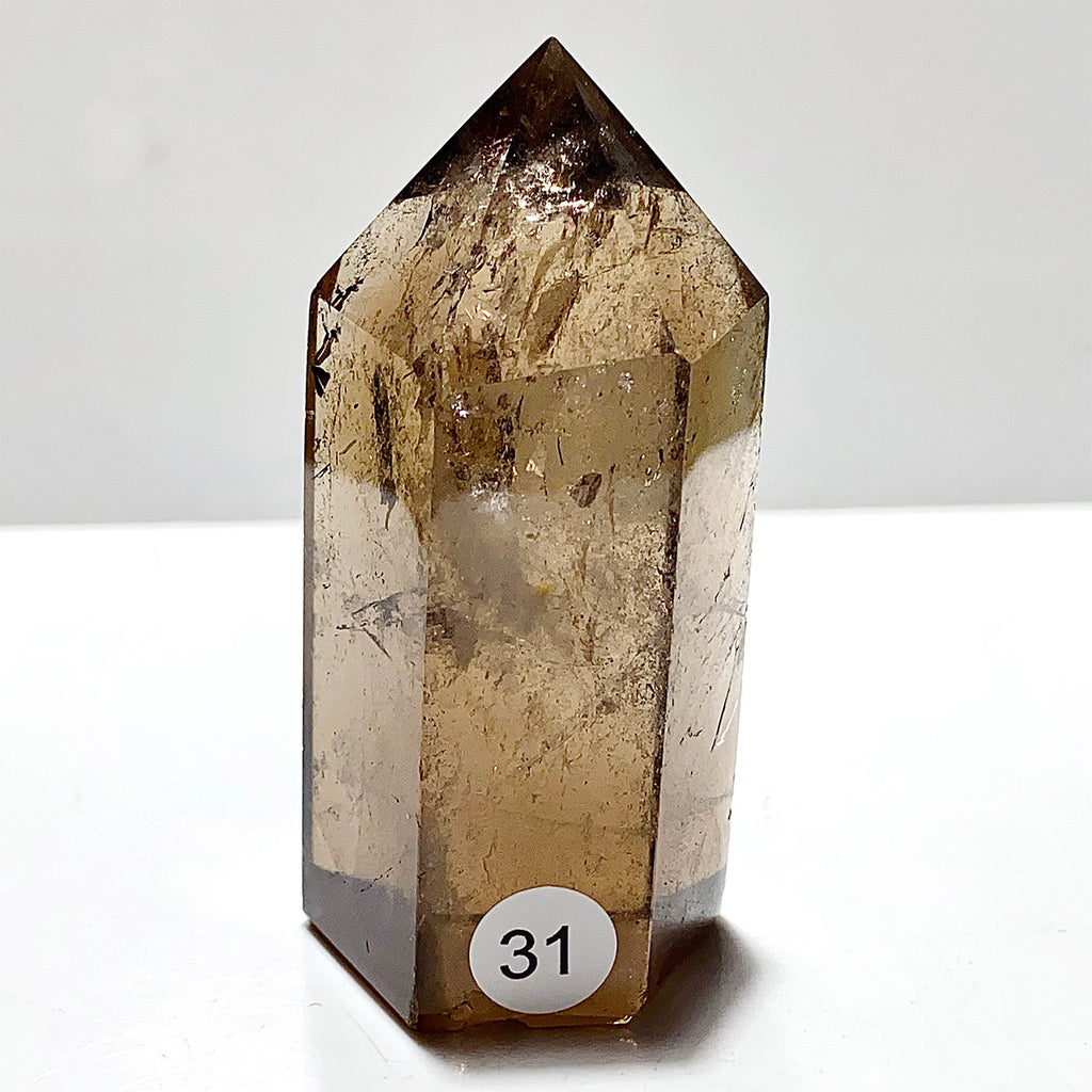 Natural Smokey Quartz Crystal Tower Point