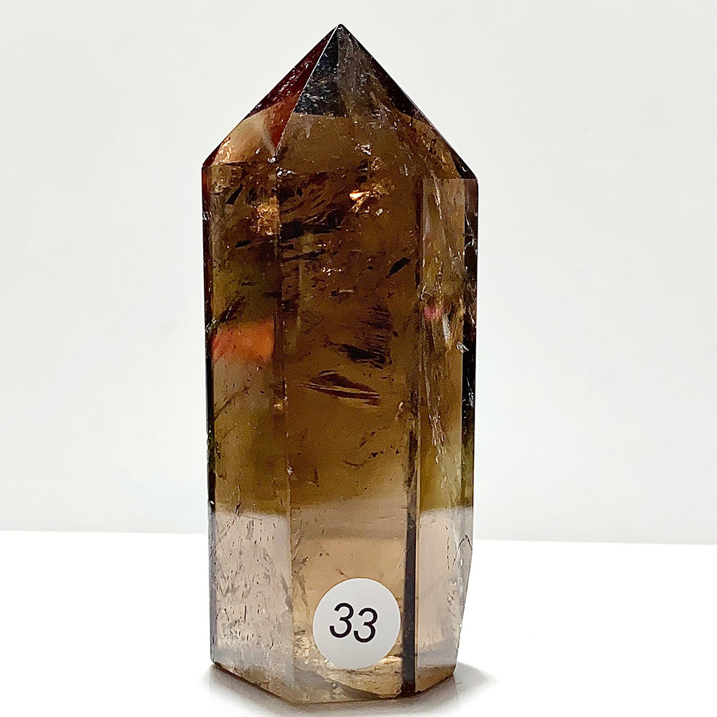 Natural Smokey Quartz Crystal Tower Point