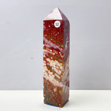 Load image into Gallery viewer, Pink Ocean Jasper Tower Rock Stone Home Feng Shui Decoration Witchcraft