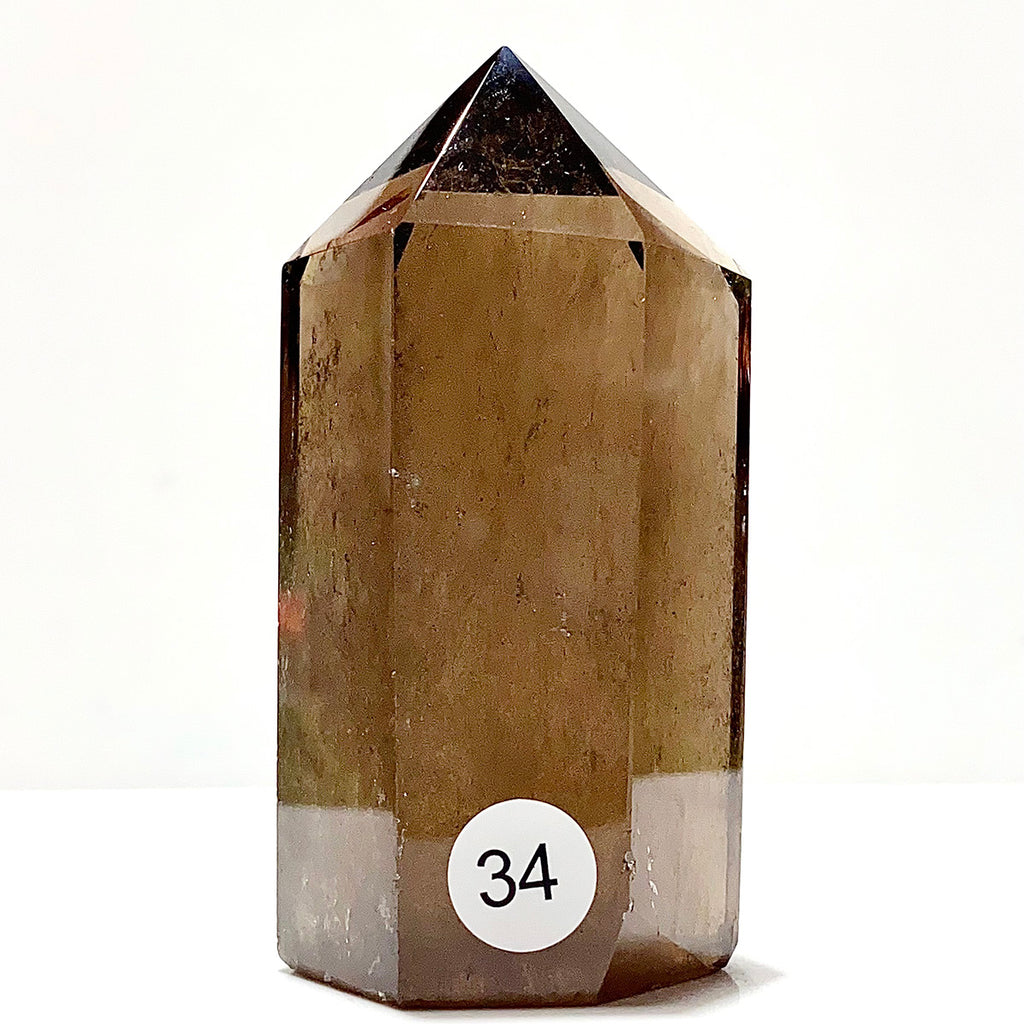 Natural Smokey Quartz Crystal Tower Point