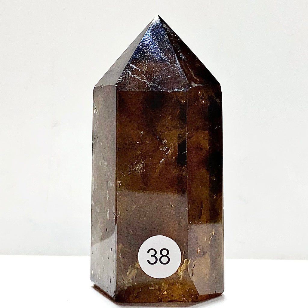 Natural Smokey Quartz Crystal Tower Point