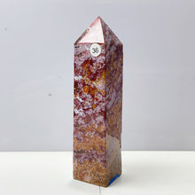 Load image into Gallery viewer, Pink Ocean Jasper Tower Rock Stone Home Feng Shui Decoration Witchcraft