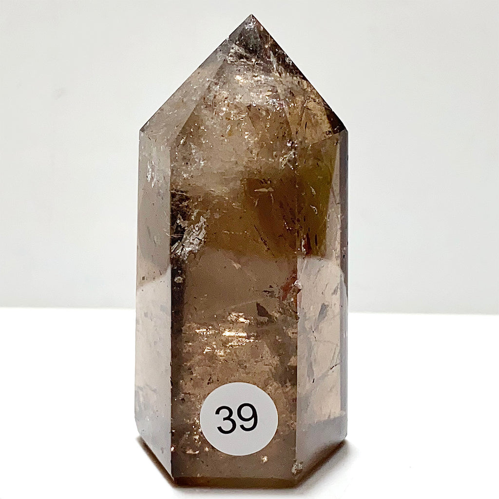 Natural Smokey Quartz Crystal Tower Point