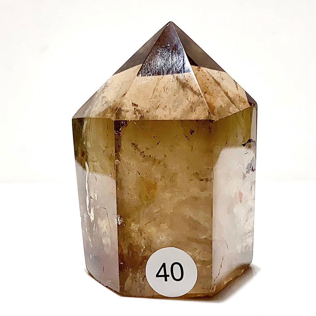 Natural Smokey Quartz Crystal Tower Point