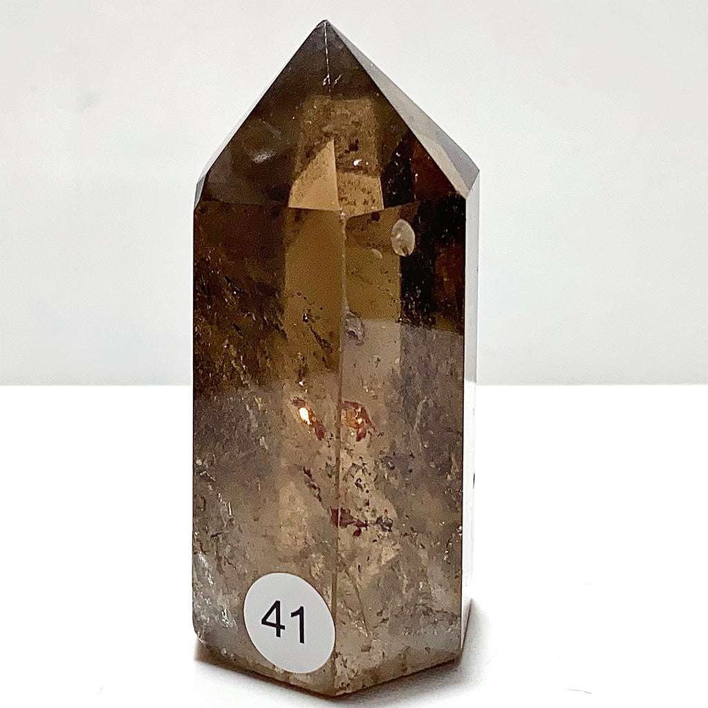 Natural Smokey Quartz Crystal Tower Point