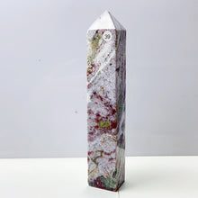 Load image into Gallery viewer, Pink Ocean Jasper Tower Rock Stone Home Feng Shui Decoration Witchcraft