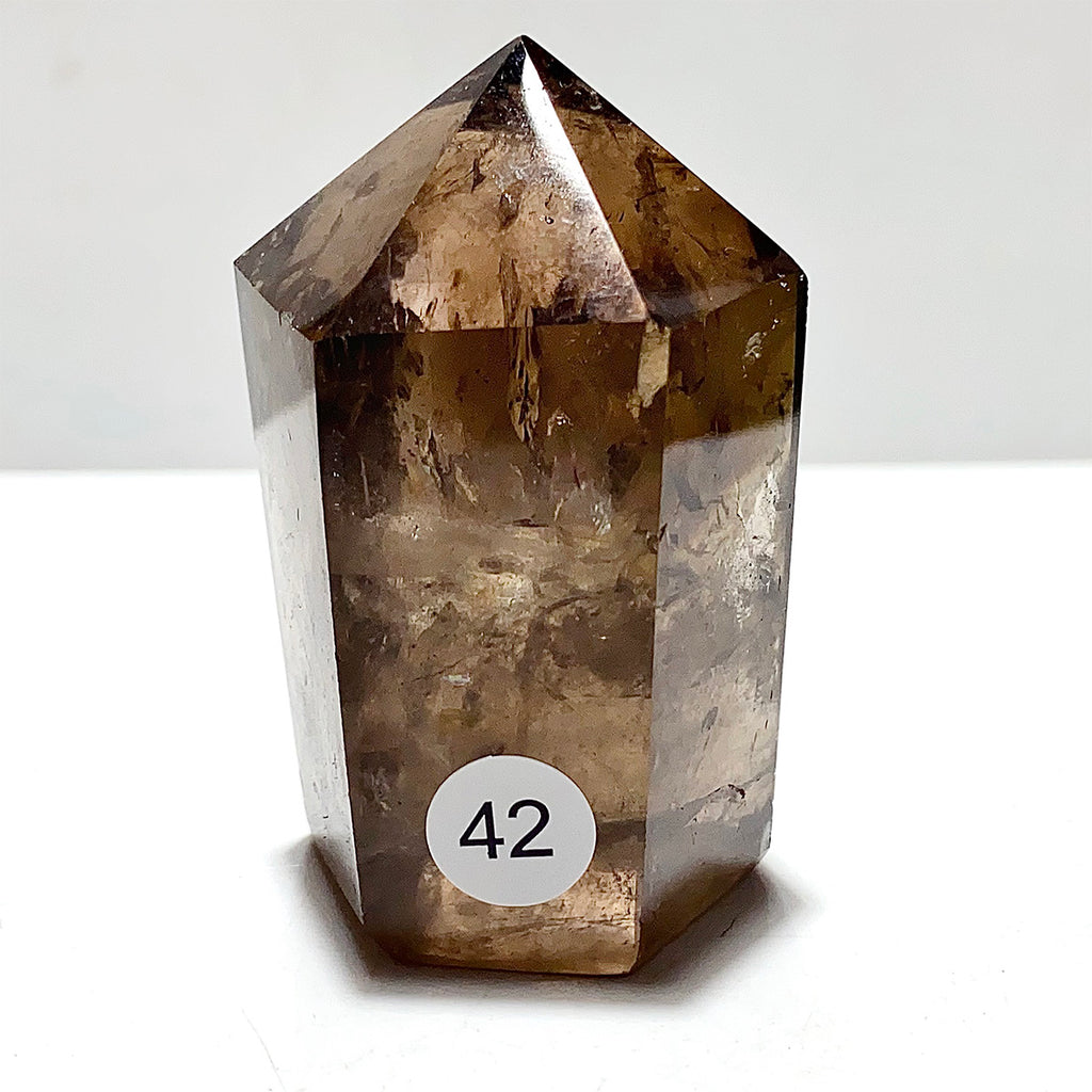 Natural Smokey Quartz Crystal Tower Point