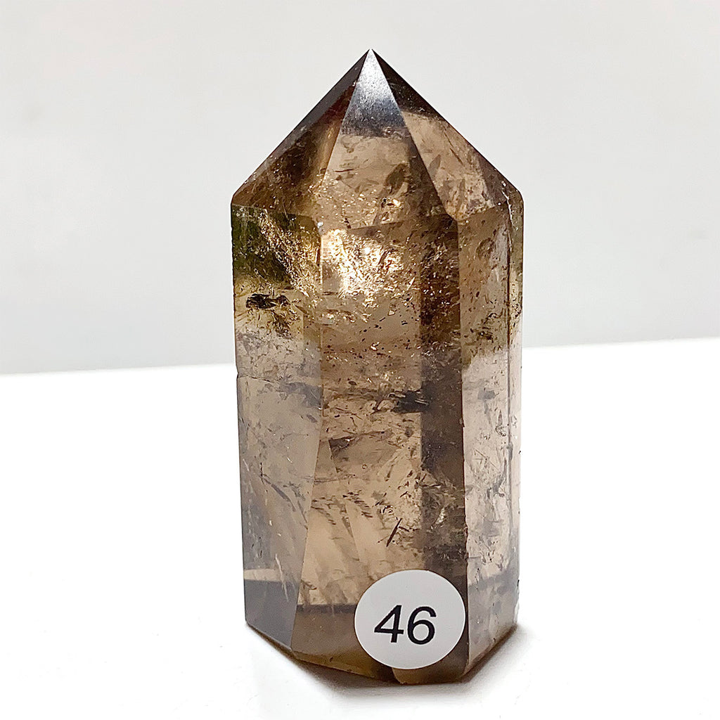 Natural Smokey Quartz Crystal Tower Point