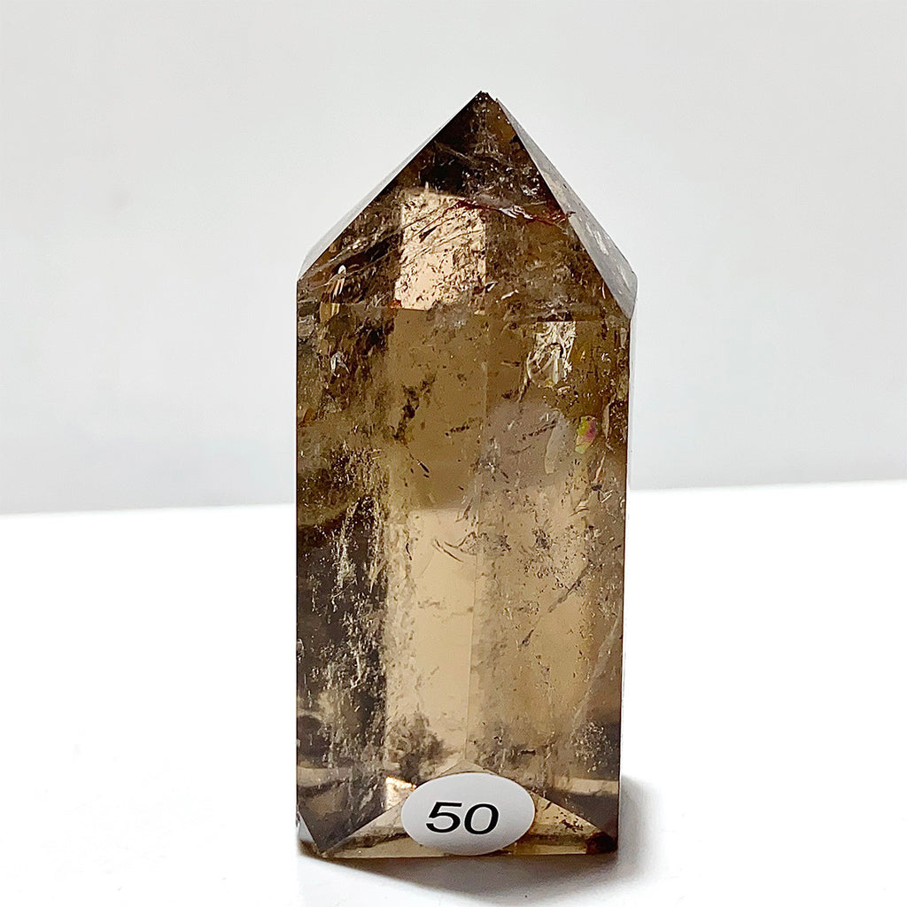 Natural Smokey Quartz Crystal Tower Point