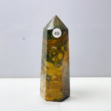 Load image into Gallery viewer, Yellow Ocean Jasper Tower Reiki Crystal Healing Stones Feng shui Stone Home Decorations