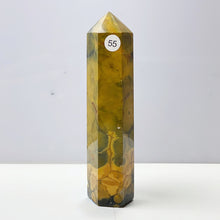 Load image into Gallery viewer, Yellow Ocean Jasper Tower Reiki Crystal Healing Stones Feng shui Stone Home Decorations