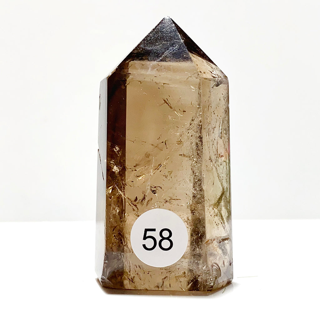 Natural Smokey Quartz Crystal Tower Point