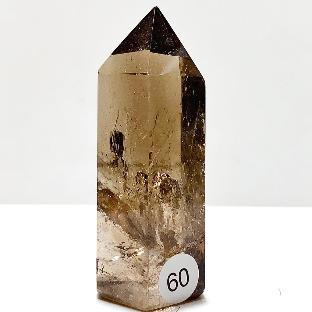 Natural Smokey Quartz Crystal Tower Point