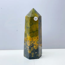 Load image into Gallery viewer, Yellow Ocean Jasper Tower Reiki Crystal Healing Stones Feng shui Stone Home Decorations