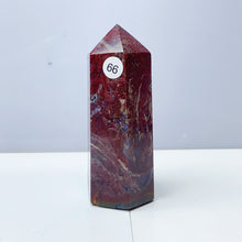 Load image into Gallery viewer, Red Ocean Jasper Point Tower Crystal Stone Ornament For Reiki Healing Garden Decorations