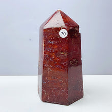 Load image into Gallery viewer, Red Ocean Jasper Point Tower Crystal Stone Ornament For Reiki Healing Garden Decorations