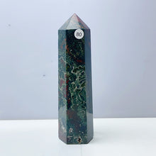 Load image into Gallery viewer, Green Ocean Jasper Crystal Wand Healing Tower Point Mineral For Home Decoration