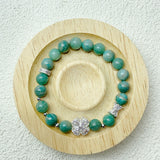 8mm Amazonite Stone Crystal Bracelet For Women Reiki Jewelry Yoga Meditation