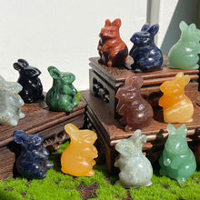 Load image into Gallery viewer, Crystal Rabbit Carvings Ornament Gemstone Decoration