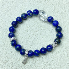 Load image into Gallery viewer, 8mm Lapis Lazuli With Irregular Clear Quartz Beads Blue Crystal Bracelet For Women Fashion Jewelry