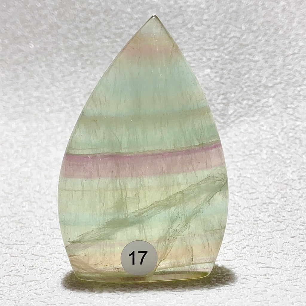 Natural Rainbow Fluorite Crystal Flame Water Drop