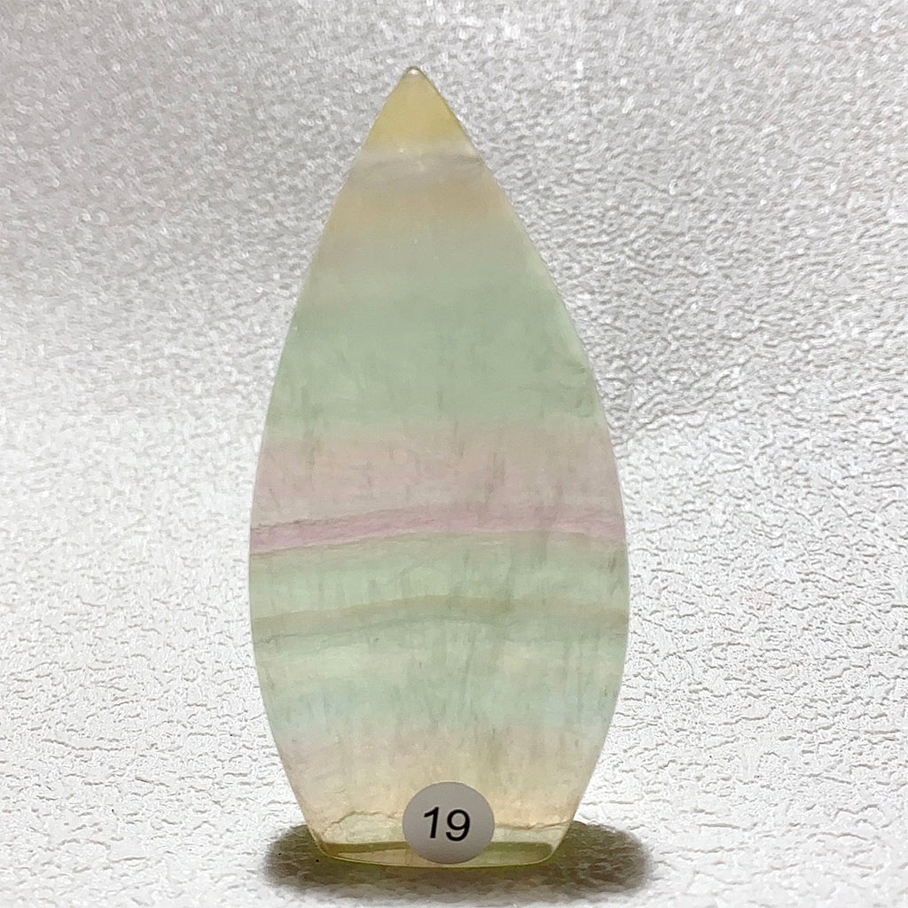 Natural Rainbow Fluorite Crystal Flame Water Drop