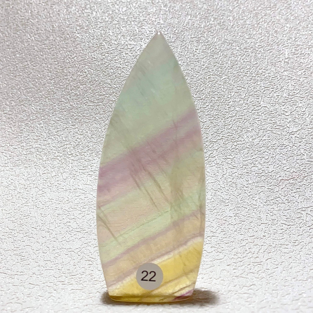 Natural Rainbow Fluorite Crystal Flame Water Drop