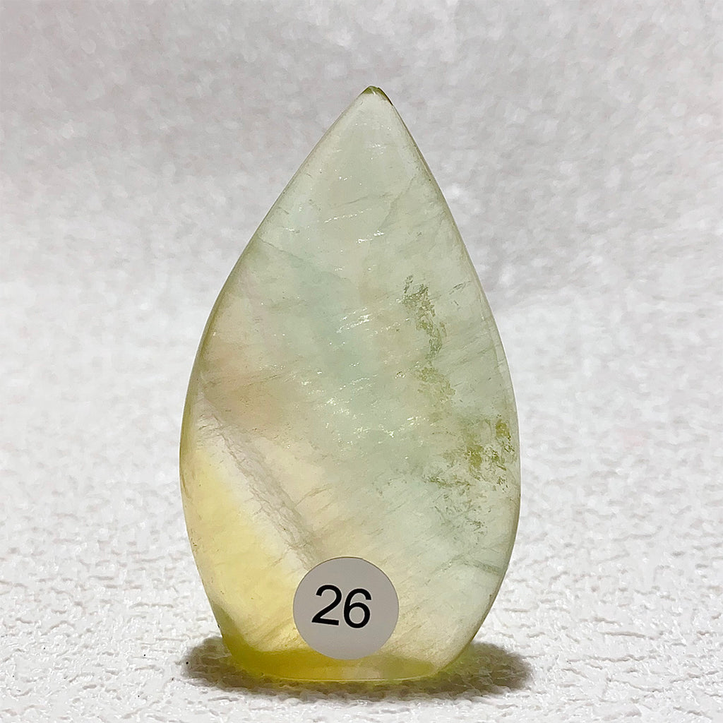 Natural Rainbow Fluorite Crystal Flame Water Drop