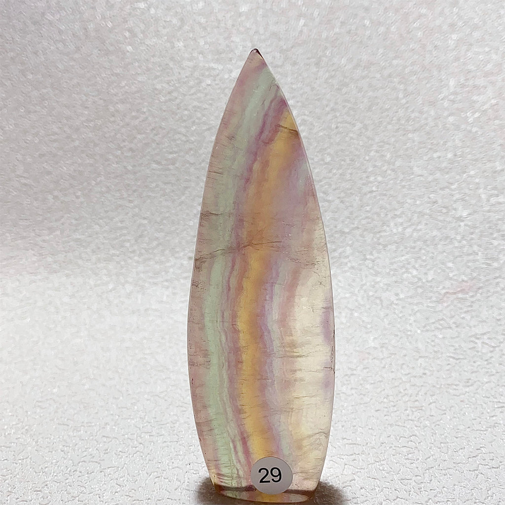 Natural Rainbow Fluorite Crystal Flame Water Drop