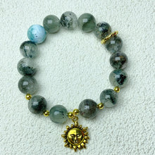 Load image into Gallery viewer, 11mm Garden Quartz With Larimar Stone Beaded Strand Bracelets For Women Jewelry