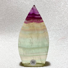 Load image into Gallery viewer, Natural Rainbow Fluorite Crystal Flame Water Drop