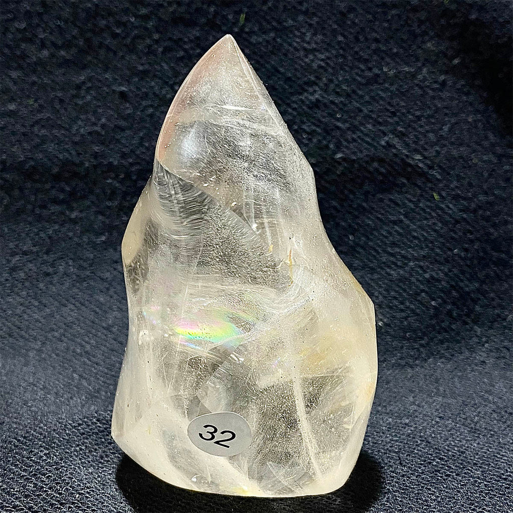 Clear Quartz Crystal Flame Freeform