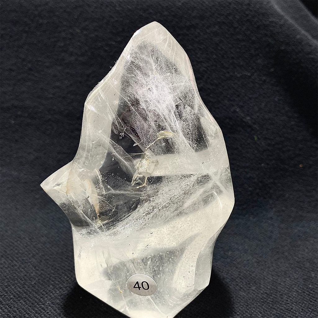 Clear Quartz Crystal Flame Freeform