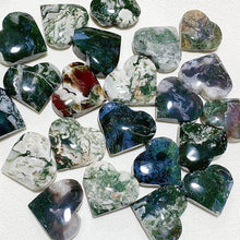 Load image into Gallery viewer, Moss Agate Crystal Love Heart